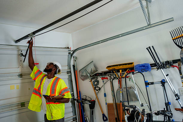 Professional Garage Door Panel Replacement technician working in Toulon, IL
